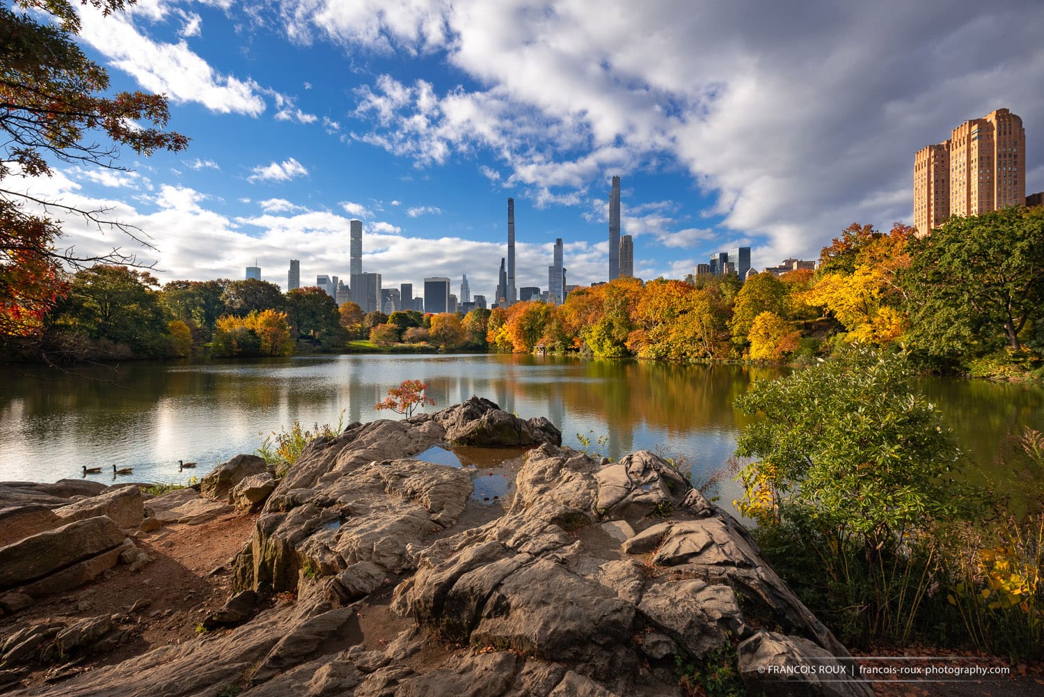 Photo du Lac de Central Park en automne - Upper West Side - New York City - Francois Roux Photography